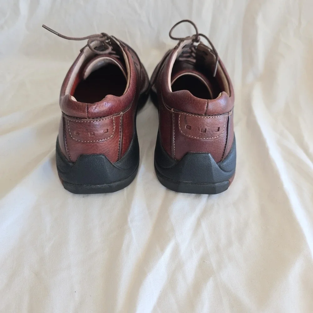 Clarks Casual Oxford Shoe 73106 Brown Leather Mens 11 M Bicycle Toe Comfort Work